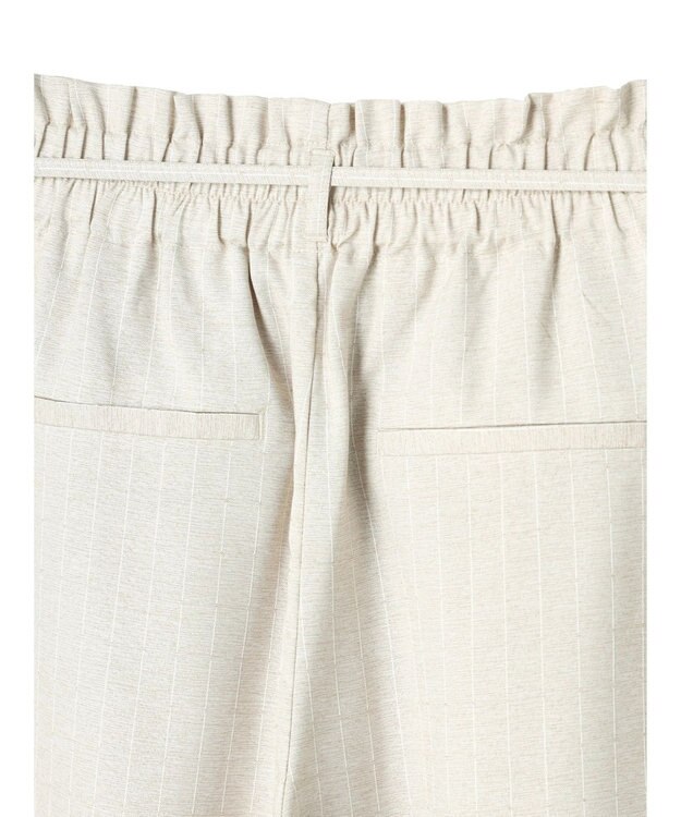 earth music&ecology リネンライクテーパードパンツ（ストライプ） Stripe Beige