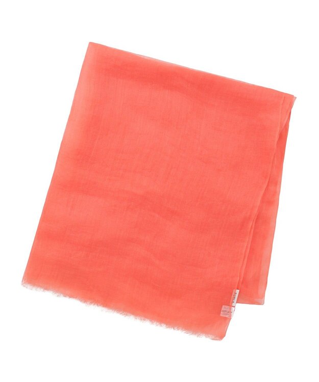 MOONBAT FURLA (フルラ) 無地ストール 麻 カシミヤ  180cm×85cm  手洗い可能 オレンジ