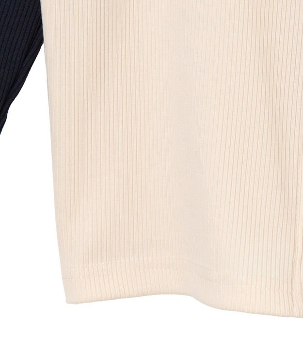 WEGO ダブルジップワッペンロゴラグランロンT ネイビー