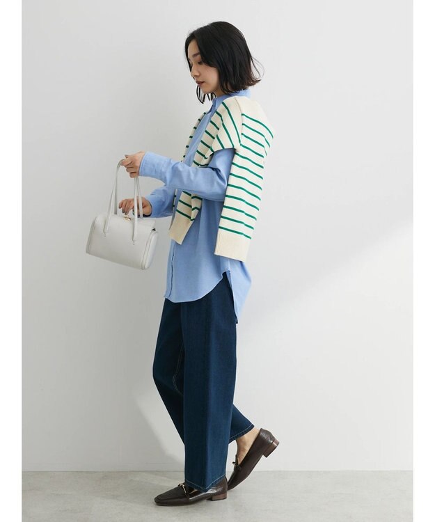 Green Parks オックス先染めシャツ Sax