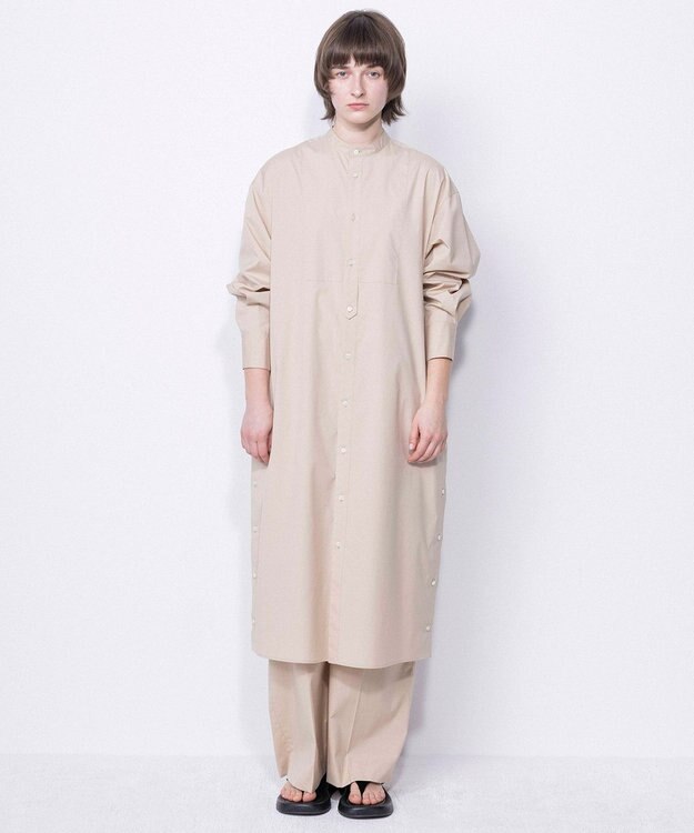 NAVE 【ReNAVE・セットアップ可/洗える/接触冷感/UVケア】コットンポリブロード ワンピース ベージュ系