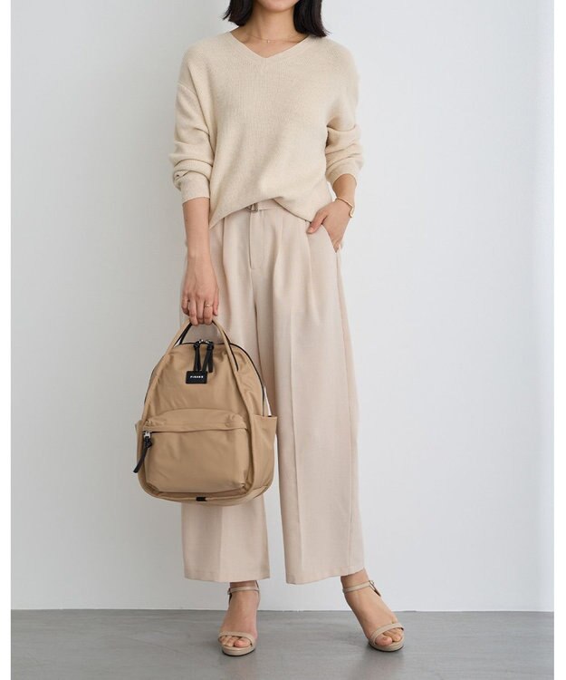 MioFIRANO はっ水軽量ナイロンオーバルハンドルリュック　FIRANO フィラノ BEIGE