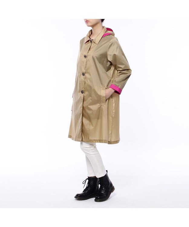 MOONBAT FULTON トレンチシングルレインコート ベージュ