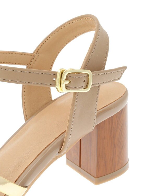 Green Parks ・ｍｉｎｉａ　ギャザーストラップサンダル Beige