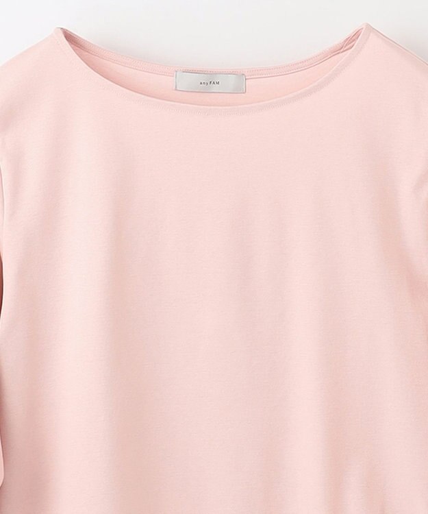 ANY 【接触冷感】シルケットスムース ツイストスリーブトップス ピンク