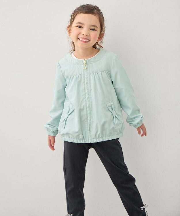 ANY KIDS 【フード取り外し/洗濯機可能】撥水加工リバーシブルゾン ミント