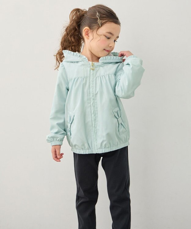 ANY KIDS 【フード取り外し/洗濯機可能】撥水加工リバーシブルゾン ミント