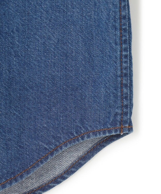 BEIGE， 【洗える】DELAUP / ダンガリー風コットンデニムシャツ Indigo
