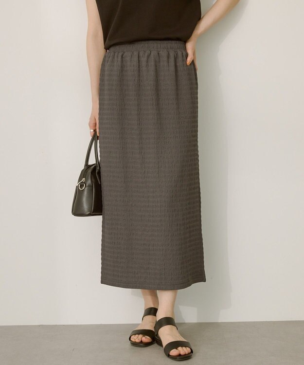 AMERICAN HOLIC シャーリングナロースカート Charcoal Gray