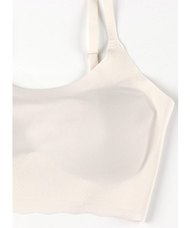 WACOAL 【GOCOCi ゴコチ】 ノンワイヤー ハーフトップ 伸びのよい素材を使用 ムレにくく快適 フラット仕上げ ホックなし ブラトップ レディース CGG220 /ワコール アイボリー