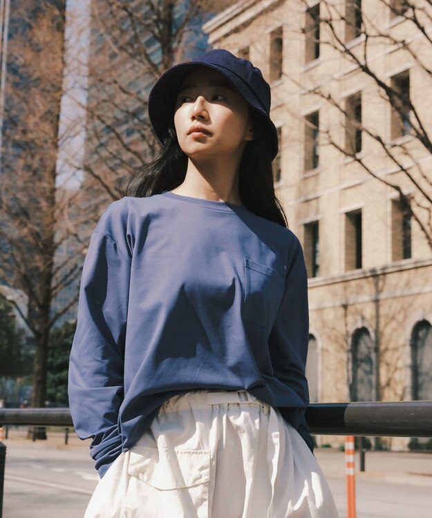 SHARE PARK LADIES 【UNISEX】UVカット アートコラボロングTシャツ〈Hammock〉（S・Mサイズ） アッシュネイビー