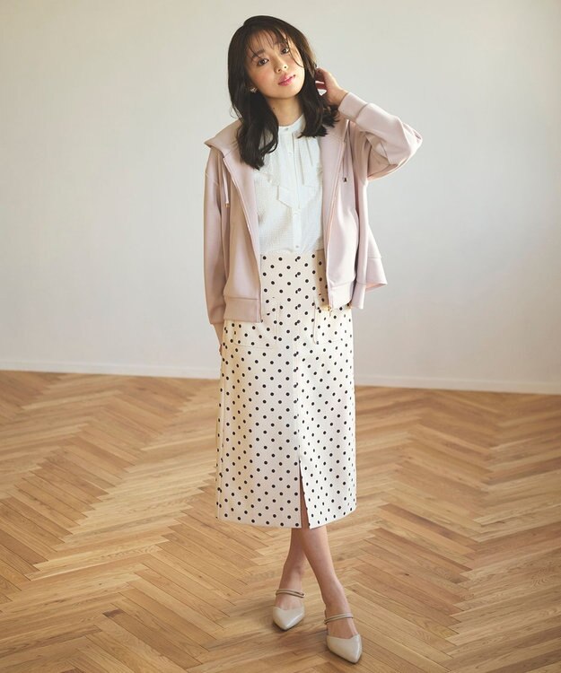 Feroux 【新色追加・洗える】パールポイントフラップ スカート アイボリー系9