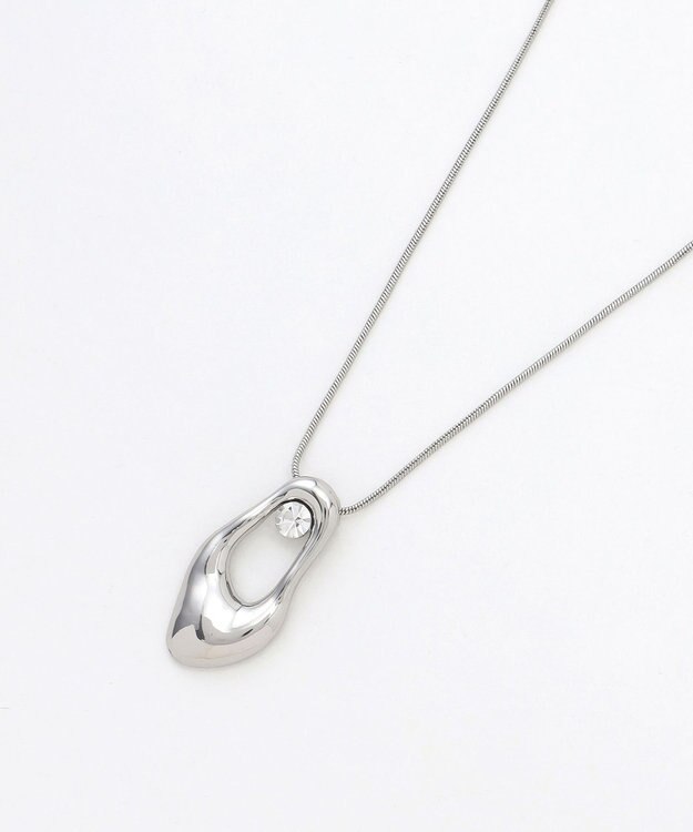 自由区 【カタログ掲載】カーブオーバル ネックレス シルバー