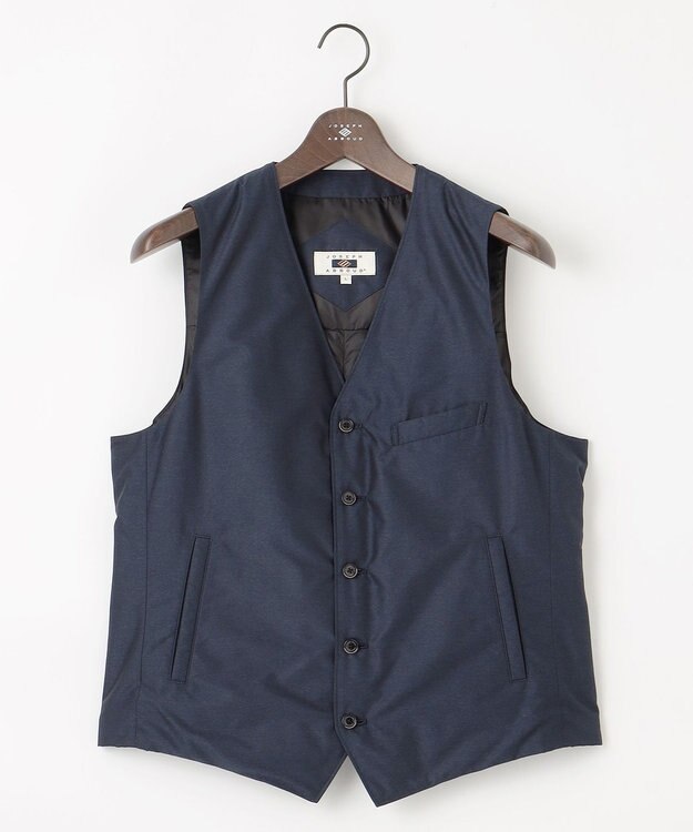 JOSEPH ABBOUD 【軽量/ダウンの吹き出しを防ぐキルトレスダウン】ADSインターレース ダウンベスト ブルー系