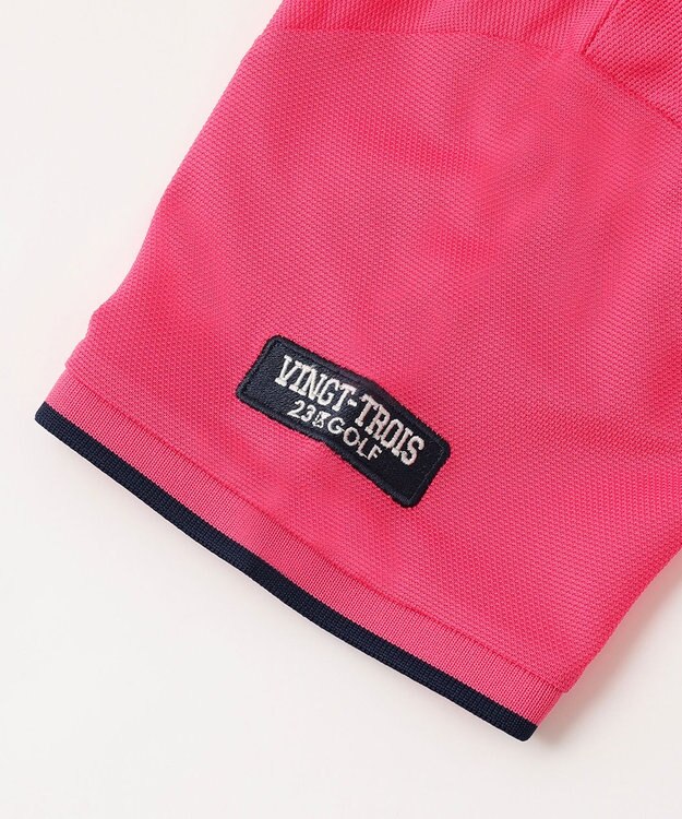 23区GOLF 【WOMEN】ポリエステルカノコ 半袖ポロシャツ ピンク系