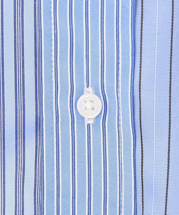 J.PRESS YORK STREET 【UNISEX】クレイジーパターン ストライプシャツ サックスブルー系8