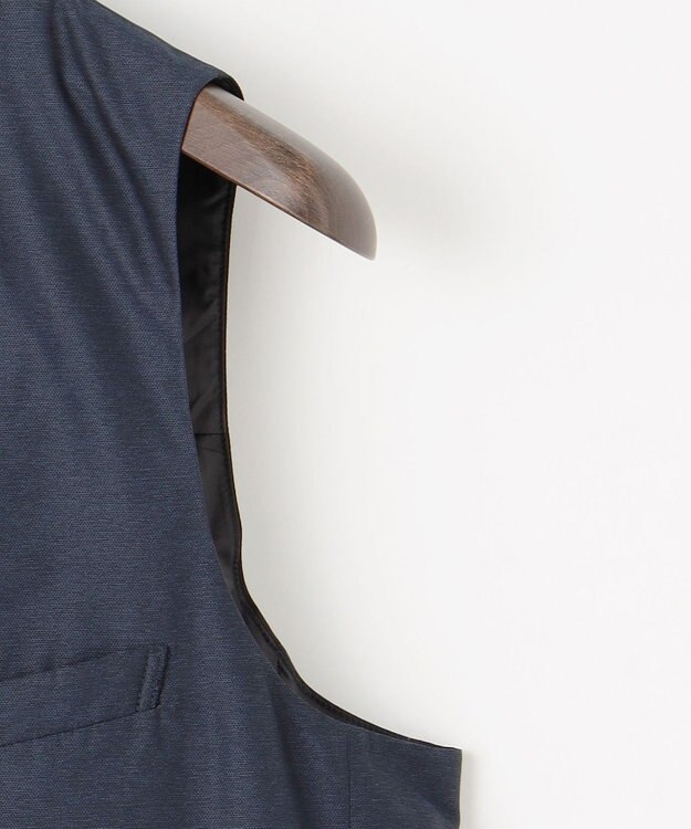 JOSEPH ABBOUD 【軽量/ダウンの吹き出しを防ぐキルトレスダウン】ADSインターレース ダウンベスト ブルー系