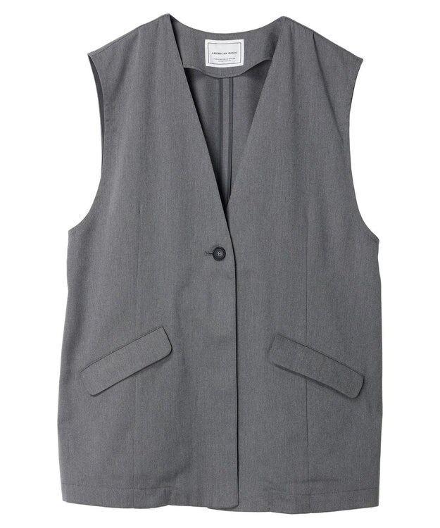 AMERICAN HOLIC Ｖネックジレ Gray Mixture