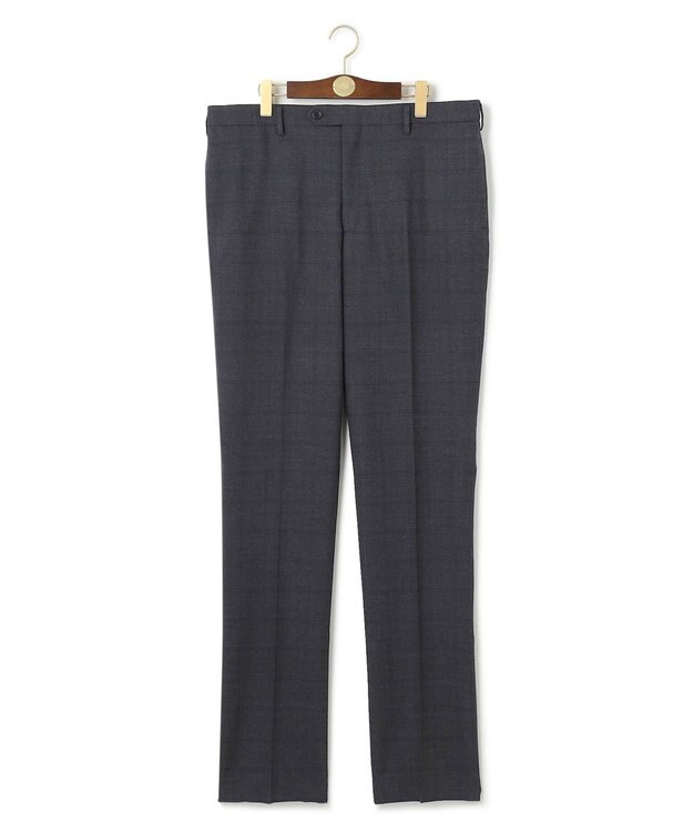 J.PRESS MEN 【KING SIZE】トリートメントウール ストレッチサキソニーチェック スラックス グレー系3