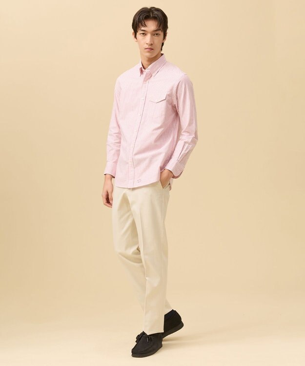 J.PRESS MEN 【KING SIZE】【IVY SHIRTS / 8色展開】オックスフォードオーバル シャツ /B.D. レッド系1