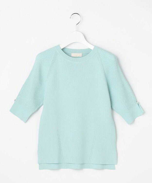 ANY SIS L コクーンスリーブ ニット アイスブルー