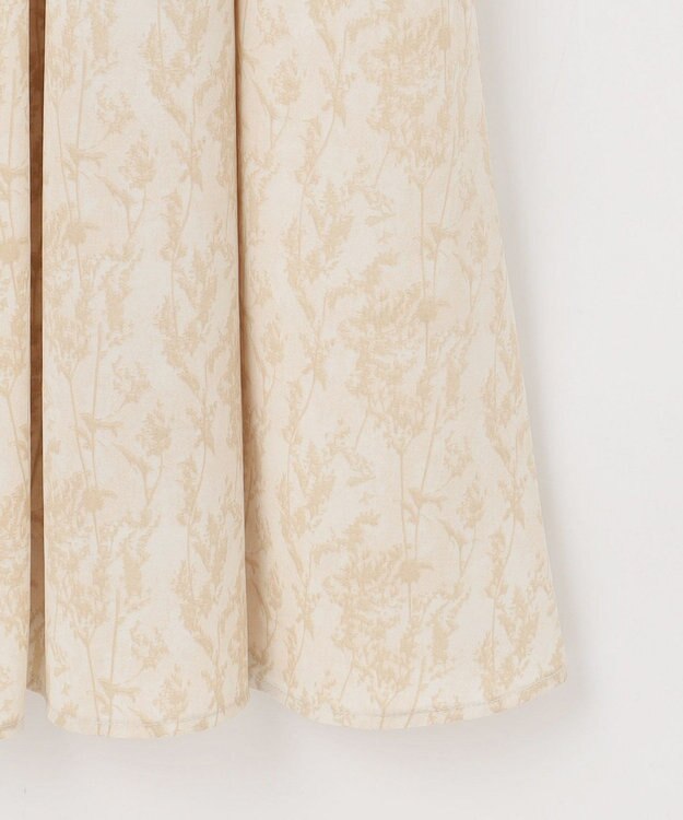 Feroux 【洗える】フラワープリントドロスト ワンピース ライトイエロー系3