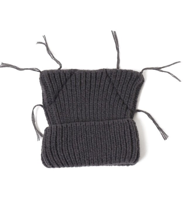 WEGO ローゲージネコミミニットキャップ グレー