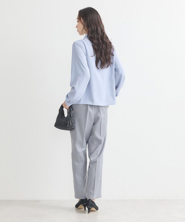 earth music&ecology 刺繍襟ブラウス Sax