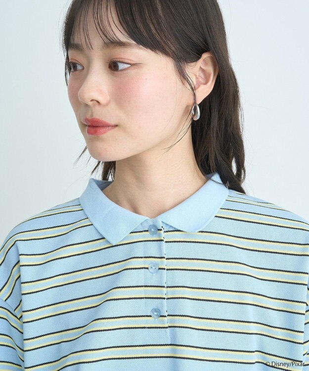 earth music&ecology Ｆｉｎｄｉｎｇ　Ｎｅｍｏ／ボーダーポロシャツ Light Blue