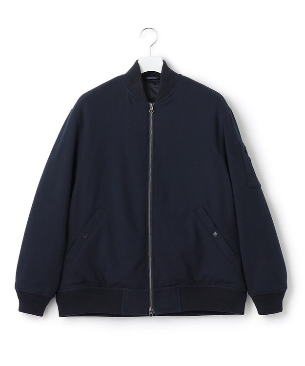 J.PRESS YORK STREET 【UNISEX】2wayストレッチ MA-1ブルゾン ネイビー系