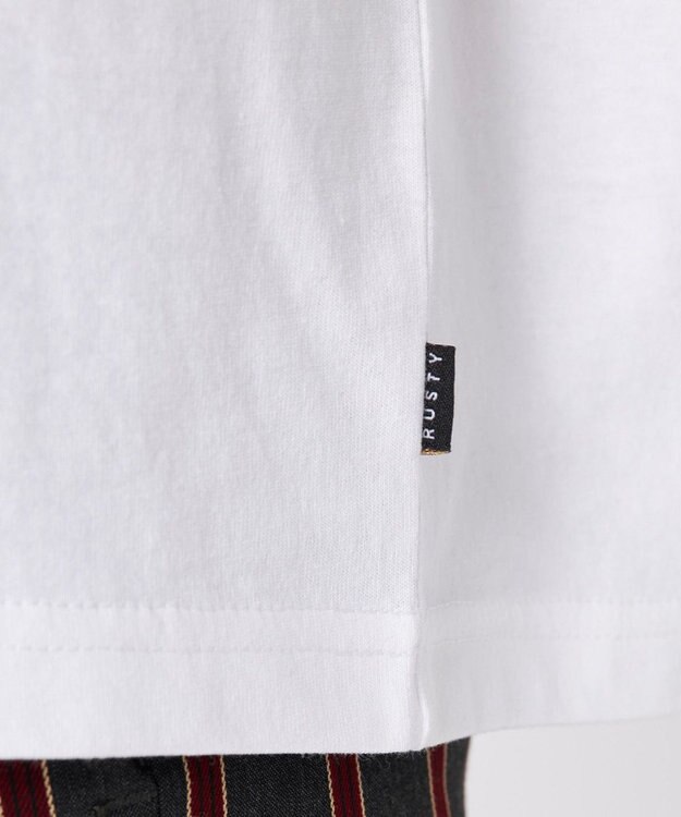 OP／FILA 【RUSTY】ニコちゃん×刺しゅう半袖Tシャツ ホワイト×ネイビー