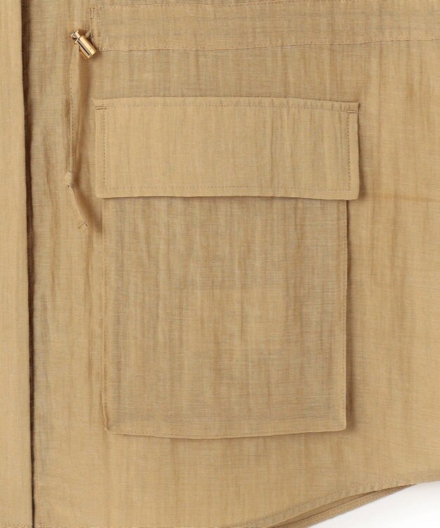 23区 【先行予約】リネンミックスシアースラブ ミリタリージャケット ベージュ系