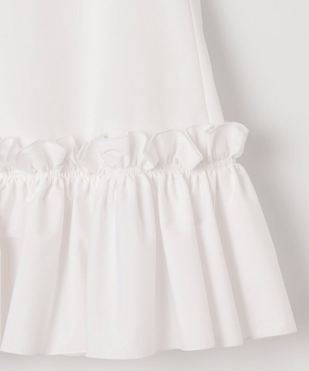 #Newans タックフリルヘムシャツ ホワイト