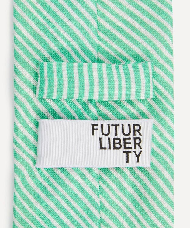 LIBERTY. エレメンツ プリンテッド シルク タイ グリーン