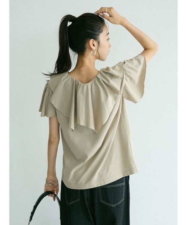 CRAFT STANDARD BOUTIQUE フリルデザインTee Gray Beige