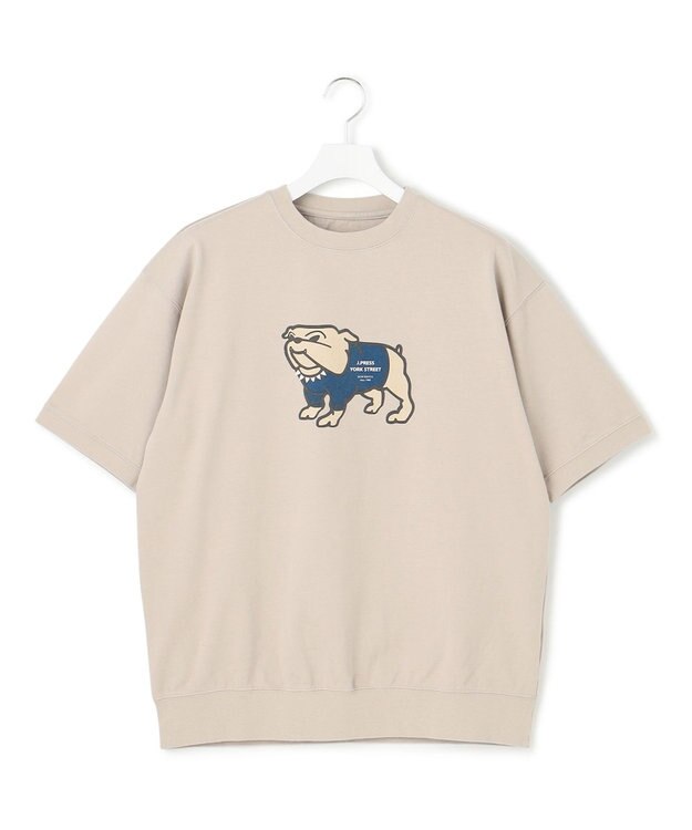 J.PRESS YORK STREET 【UNISEX】ブルドッグプリントTシャツ ベージュ系