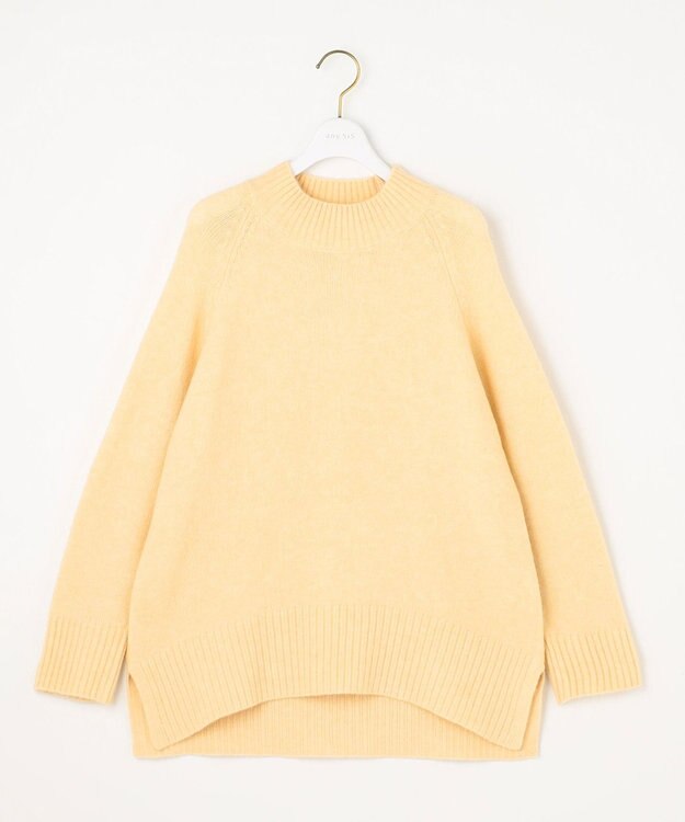 ANY SIS 【洗える】ハイネックラグラン ニット イエロー