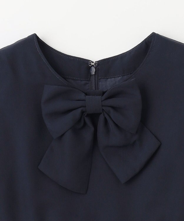 ANY KIDS シフォン プリーツ ワンピース ネイビー