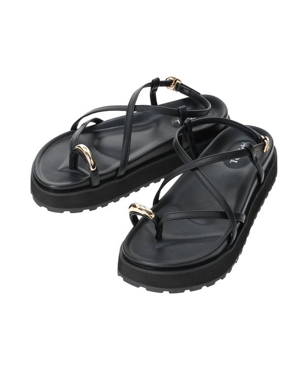 Te chichi フットベットラインサンダル《2026 SUMMER LOOK item》 ブラック