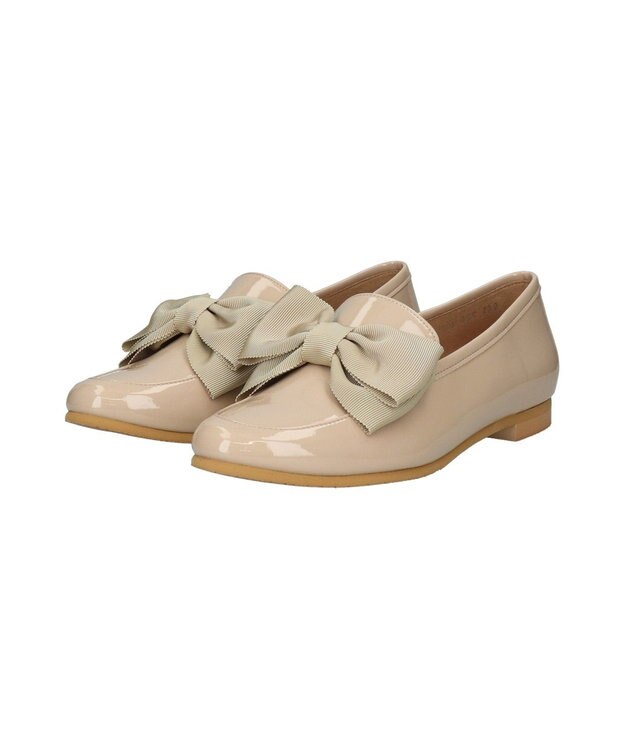 Bridget Birkin 【Bridget Birkin】ラウンドリボンローファー ベージュエナメル