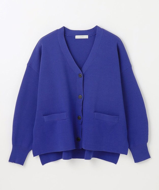 ANY L ミラノリブニットカーディガン ブルー