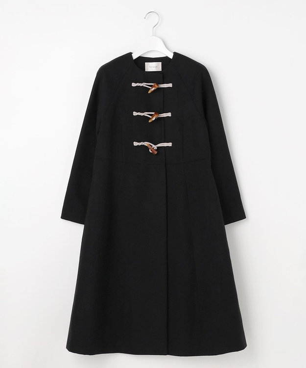 Feroux ダッフルデザインAライン コート ブラック系