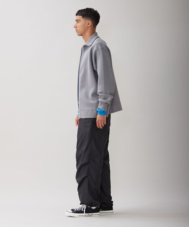 UNFILO MENS 【男女兼用/新色追加】スウェットライク ジップ タートルネックニット [24年秋冬商品] グレー