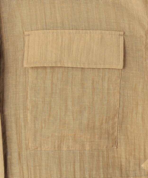 23区 【先行予約】リネンミックスシアースラブ ミリタリージャケット ベージュ系