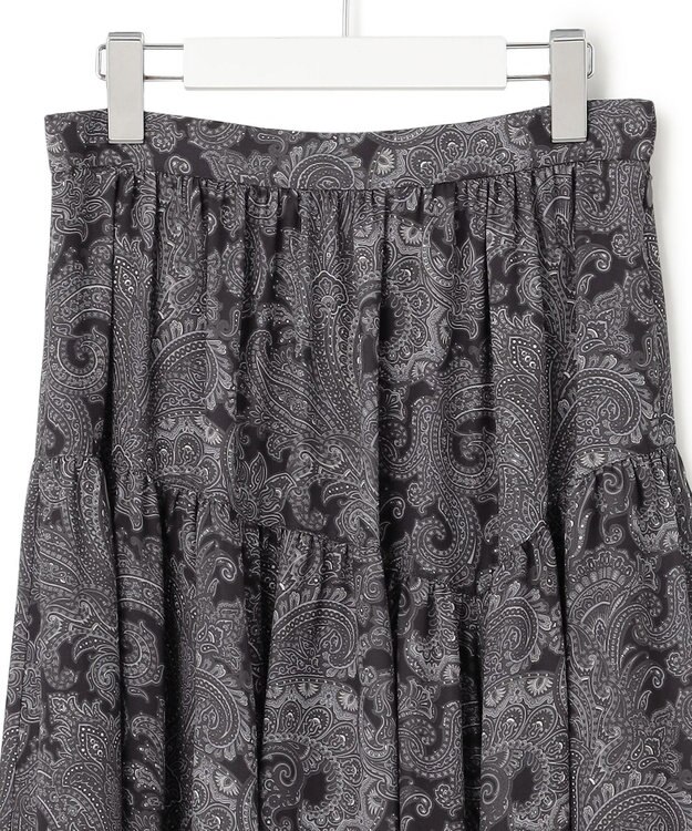 23区 S Ratti ペイズリープリント ティアード スカート グレー系
