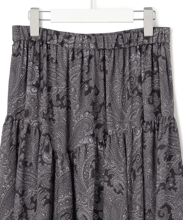 23区 S Ratti ペイズリープリント ティアード スカート グレー系