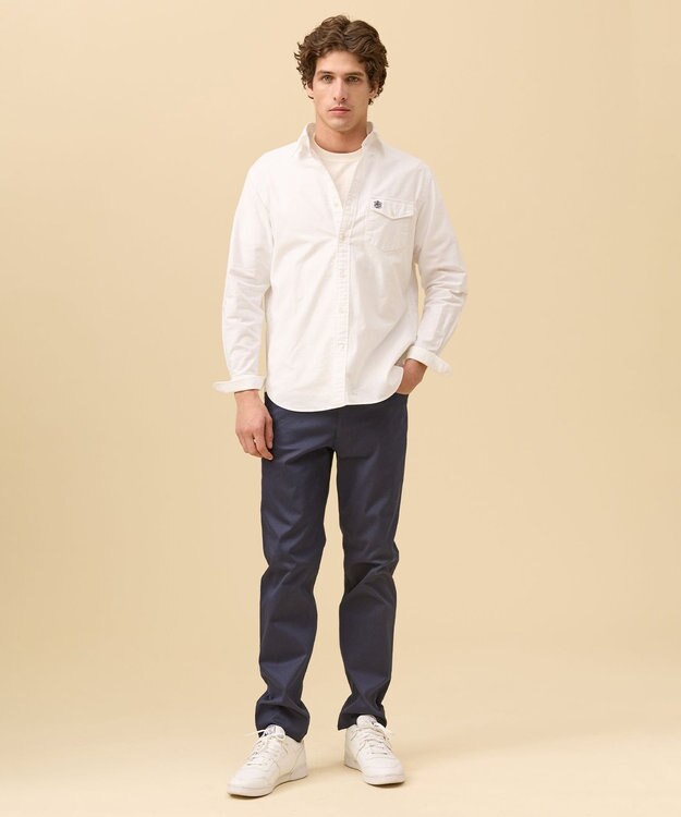 J.PRESS MEN 【ストレッチ】コンパクトピケストレッチ５ポケット パンツ ネイビー系