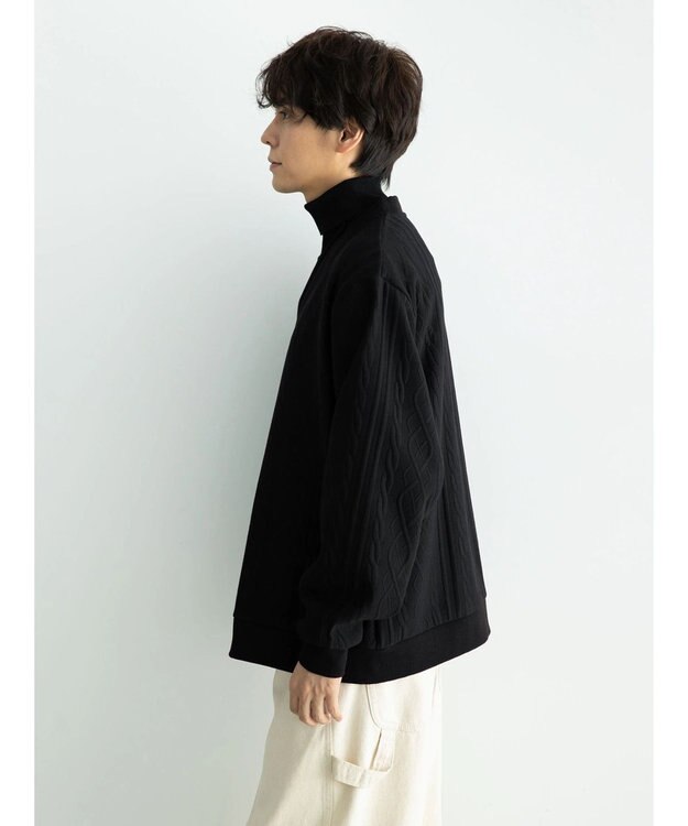 CRAFT STANDARD BOUTIQUE ケーブル柄カットカーディガン1 Black