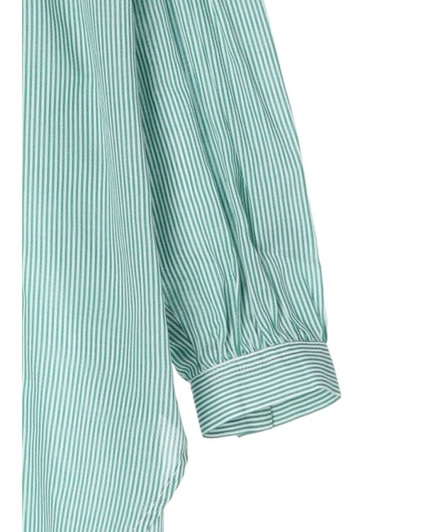 AMERICAN HOLIC カルゼギャザーシャツチュニック Stripe Green