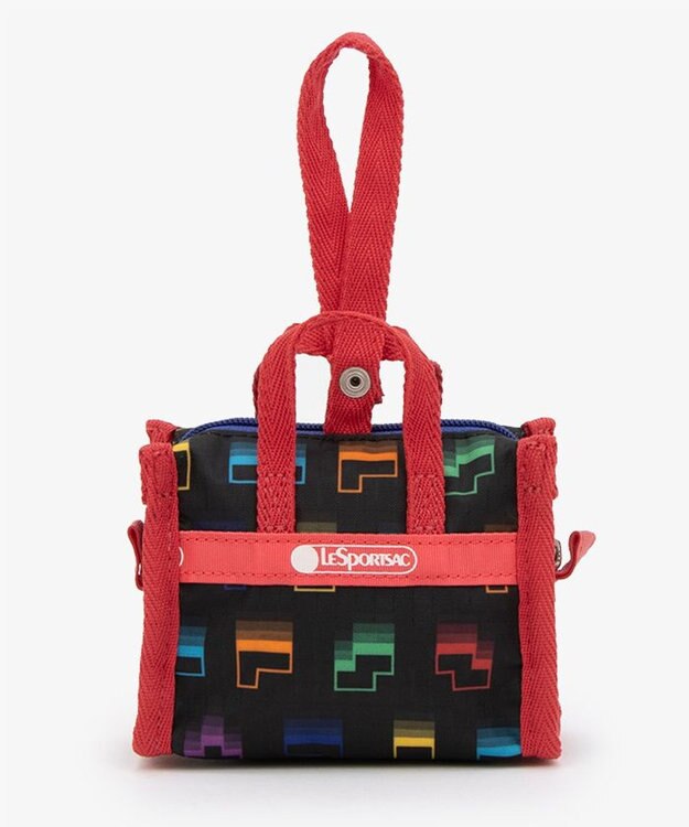 LeSportsac MICRO WEEKENDER CHARM/テトリスフォーリングブロックス/ピンク テトリスフォーリングブロックス/ピンク